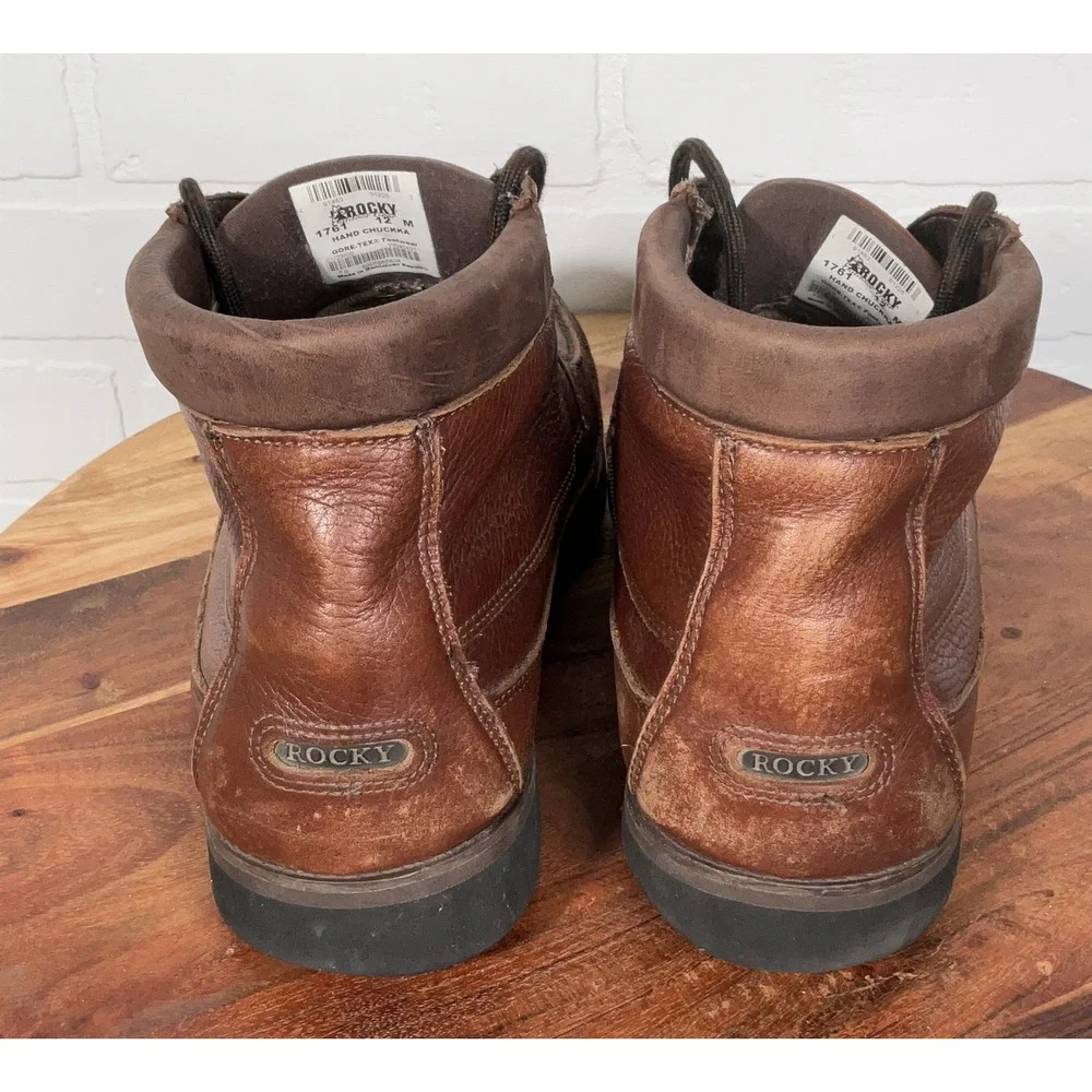 Rocky Hand Chukka Boots Men 12M Brown  Gore-Tex Leather‎ Ankle Outdoor Gear